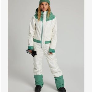 BURTON Womens Snowboard Snow LAROSA ONE PIECE Snowsuit Stout White/Spruce - L